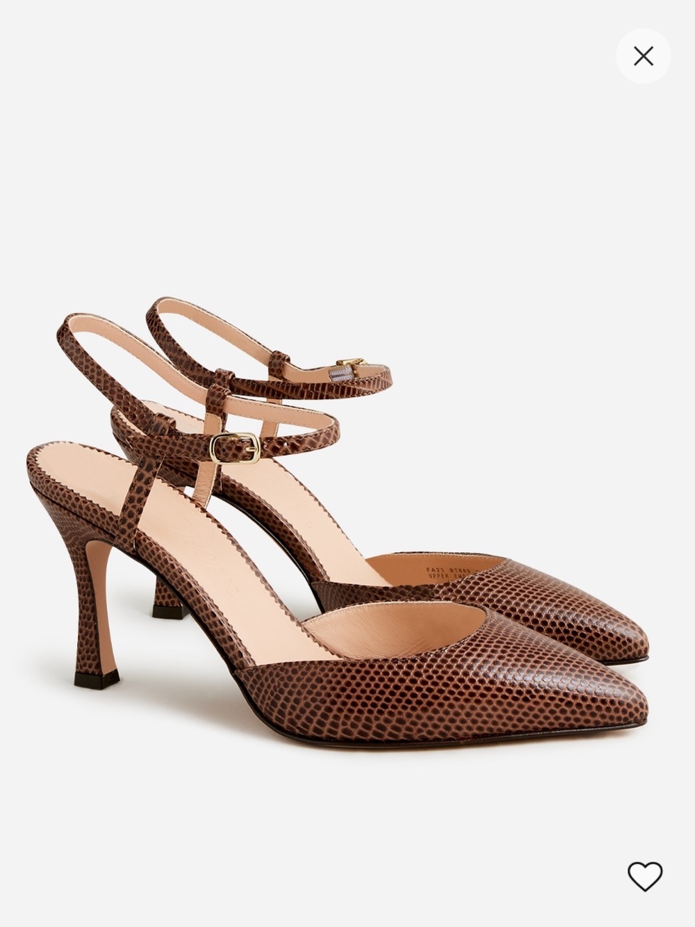 J. Crew Elsie Made in Italy Embossed Pump